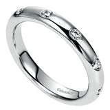 14k White Gold Contemporary Eternity Band Anniversary Band