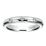 14k White Gold Contemporary Eternity Band Anniversary Band