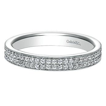 14k White Gold Victorian Eternity Band Anniversary Band