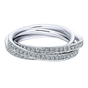 14k White Gold Victorian Eternity Band Anniversary Band