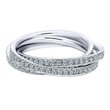 14k White Gold Victorian Eternity Band Anniversary Band