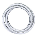 14k White Gold Victorian Eternity Band Anniversary Band