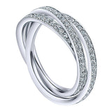14k White Gold Victorian Eternity Band Anniversary Band