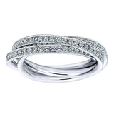 14k White Gold Victorian Eternity Band Anniversary Band