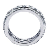 14k White Gold Contemporary Eternity Band Anniversary Band