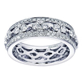 14k White Gold Contemporary Eternity Band Anniversary Band
