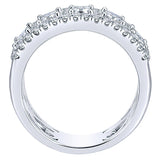 14k White Gold Contemporary Fancy Anniversary Band