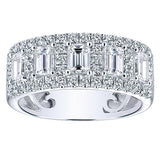 14k White Gold Contemporary Fancy Anniversary Band