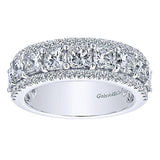 14k White Gold Contemporary Fancy Anniversary Band