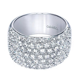 14k White Gold Contemporary Fancy Anniversary Band
