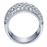14k White Gold Contemporary Fancy Anniversary Band
