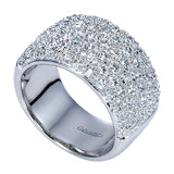 14k White Gold Contemporary Fancy Anniversary Band