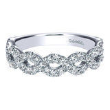 14k White Gold Contemporary Fancy Anniversary Band