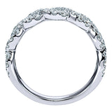 14k White Gold Contemporary Fancy Anniversary Band