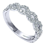 14k White Gold Contemporary Fancy Anniversary Band