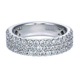 14k White Gold Contemporary Fancy Anniversary Band