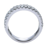 14k White Gold Contemporary Fancy Anniversary Band