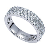 14k White Gold Contemporary Fancy Anniversary Band