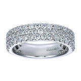 14k White Gold Contemporary Fancy Anniversary Band