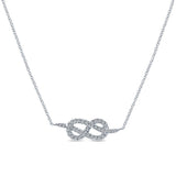 14k White Gold Eternal Love Fashion Necklace