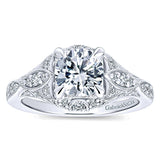 14k White Gold Empire Semi-Mount Engagement Ring
