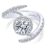 14k White Gold Nova Semi-Mount Engagement Ring