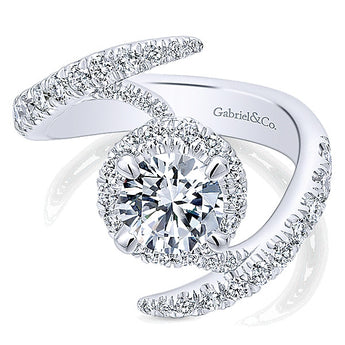 14k White Gold Nova Semi-Mount Engagement Ring