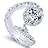 14k White Gold Nova Semi-Mount Engagement Ring