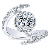 14k White Gold Nova Semi-Mount Engagement Ring