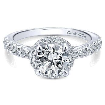 14k White Gold Entwined Semi-Mount Engagement Ring