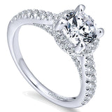 14k White Gold Entwined Semi-Mount Engagement Ring