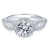 14k White Gold Entwined Semi-Mount Engagement Ring