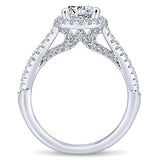 14k White Gold Entwined Semi-Mount Engagement Ring