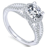 14k White Gold Entwined Semi-Mount Engagement Ring