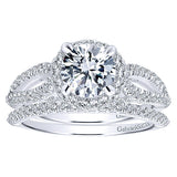 14k White Gold Entwined Semi-Mount Engagement Ring