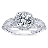 14k White Gold Entwined Semi-Mount Engagement Ring
