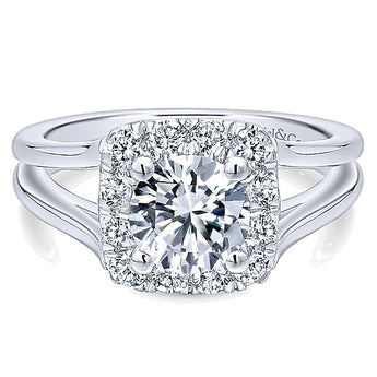 14k White Gold Entwined Semi-Mount Engagement Ring