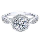 14k White Gold Entwined Semi-Mount Engagement Ring
