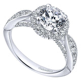 14k White Gold Entwined Semi-Mount Engagement Ring