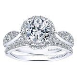 14k White Gold Entwined Semi-Mount Engagement Ring