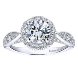 14k White Gold Entwined Semi-Mount Engagement Ring