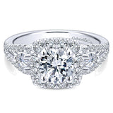14k White Gold Entwined Semi-Mount Engagement Ring