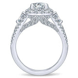 14k White Gold Entwined Semi-Mount Engagement Ring