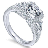 14k White Gold Entwined Semi-Mount Engagement Ring
