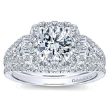 14k White Gold Entwined Semi-Mount Engagement Ring