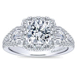 14k White Gold Entwined Semi-Mount Engagement Ring