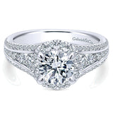 14k White Gold Entwined Semi-Mount Engagement Ring