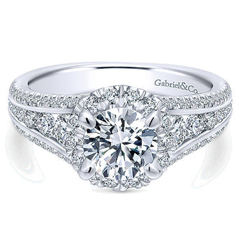14k White Gold Entwined Semi-Mount Engagement Ring