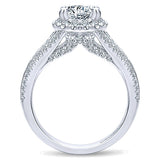 14k White Gold Entwined Semi-Mount Engagement Ring