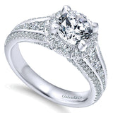 14k White Gold Entwined Semi-Mount Engagement Ring